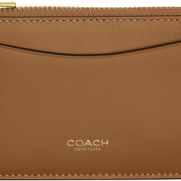 Women's Leather Zip Card Holder Wallet Organizer Compact Credit ID Case - Picture 1 of 5